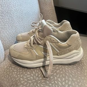 Cream New Balance Sneakers